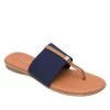 Andre Assous Shoes The Elastic Thong Sandal In Navy