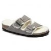 Shoes Arizona Shearling - The Birkenstock Shearling Sandal In Stone Coin