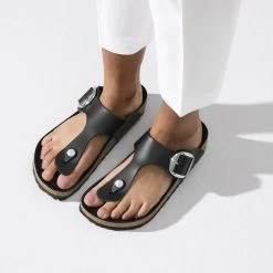 Gizeh Big Buckle - The Birkenstock Premier Thong Sandal In Black
