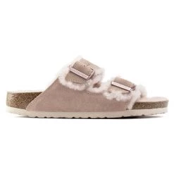 Arizona Shearling - The Birkenstock Shearling Sandal In Light Rose