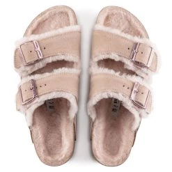 Arizona Shearling - The Birkenstock Shearling Sandal In Light Rose