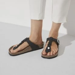 Gizeh Braid-The Birkenstock Braided Thong In Black