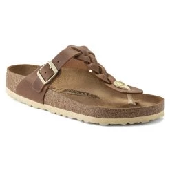 Gizeh Braid-The Birkenstock Braided Thong In Cognac Shoes