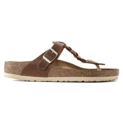 Gizeh Braid-The Birkenstock Braided Thong In Cognac Shoes