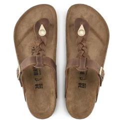 Gizeh Braid-The Birkenstock Braided Thong In Cognac Shoes