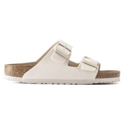 Shoes Arizona Vegan - The Birkenstock Signature Double Band Sandal In Eggshell