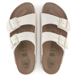 Shoes Arizona Vegan - The Birkenstock Signature Double Band Sandal In Eggshell