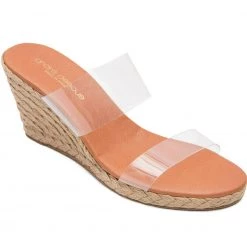 Andre Assous Shoes The Vinyl Espadrille In Clear