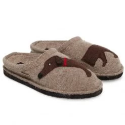 Haflinger The Wool Dog Slipper In Earth