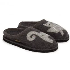 Haflinger The Wool Cat Slipper In Grey Slippers