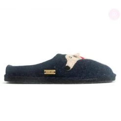 Haflinger The Wool Dog Slipper In Blue Slippers