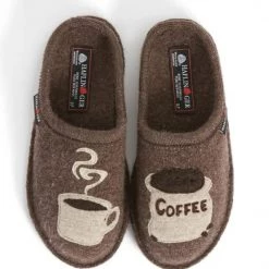 Haflinger The Wool Coffee Slipper In Earth