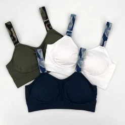 Strap Its The Blue Camo Bra In Navy