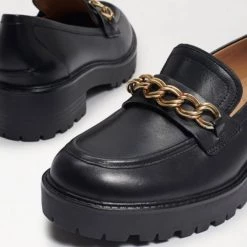 Sam Edelman The Lug Chain Loafer In Black Shoes