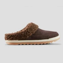Cougar Shoes The Waterproof Pile Lined Rubber Sole Mule In Cocoa