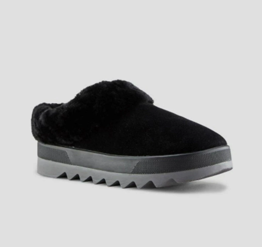 Cougar Shoes The Waterproof Shearling Mule In Black 1 Cougar Shoes The Waterproof Shearling Mule In Black