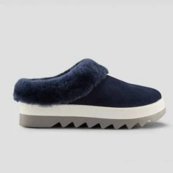 Cougar The Waterproof Shearling Mule In Indigo Shoes