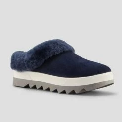 Cougar The Waterproof Shearling Mule In Indigo Shoes