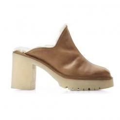 Free People Shoes The Faux Fur Mule In Tan