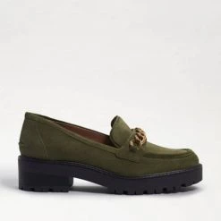 Sam Edelman The Lug Chain Loafer In Olive