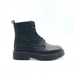 Palpa The Croc Print Boot In Black