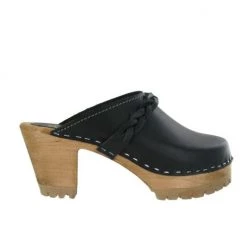 Mia The Clog With Braid Detail In Black Shoes