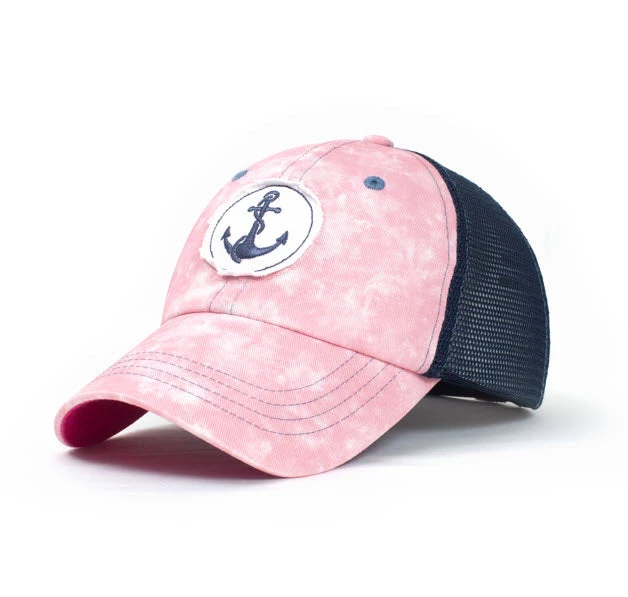 Shady Lady The Matey Trucker Hat In Pink Marble 1 Shady Lady The Matey Trucker Hat In Pink Marble