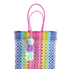 SQUEEZE DE CITRON The Medium Tote With Hand Woven Pom In Rainbow Multi