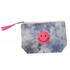 Dani Risi Accessories The Smiley Tie Dye Pouch In Blue
