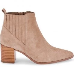 Blondo Shoes The Mid Stack Covered Gore Bootie In Mushroom