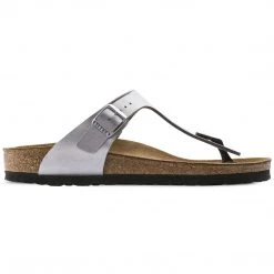 Gizeh - The Birkenstock Classic Thong In Matte Silver Shoes
