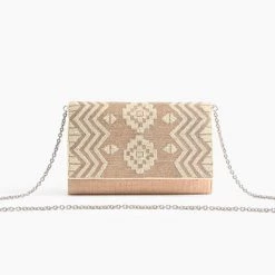America & Beyond The Embellished Aztec Flap Clutch Handbags