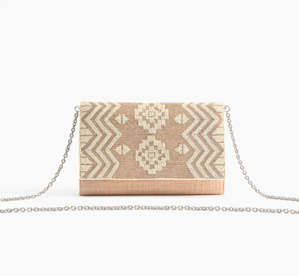 America & Beyond The Embellished Aztec Flap Clutch Handbags 1 America & Beyond The Embellished Aztec Flap Clutch Handbags
