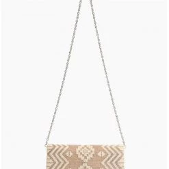 America & Beyond The Embellished Aztec Flap Clutch Handbags
