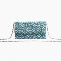 America & Beyond The Beaded Aruba Clutch In Blue