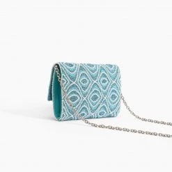 America & Beyond The Beaded Aruba Clutch In Blue