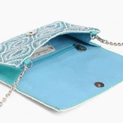 America & Beyond The Beaded Aruba Clutch In Blue