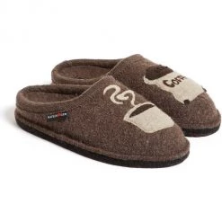 Haflinger The Wool Coffee Slipper In Earth