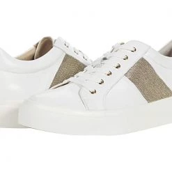 Vaneli Shoes The Beaded Chain Stripe Sneaker In White