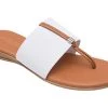 Andre Assous The Elastic Thong Sandal In White