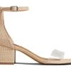 Steve Madden The Block Heel Dress Sandal In Lucite Raffia