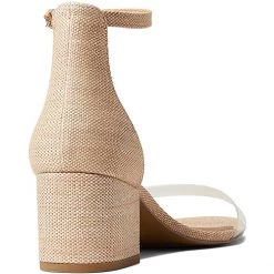 Steve Madden The Block Heel Dress Sandal In Lucite Raffia