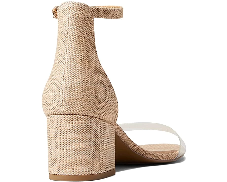 Steve Madden The Block Heel Dress Sandal In Lucite Raffia 2 Steve Madden The Block Heel Dress Sandal In Lucite Raffia