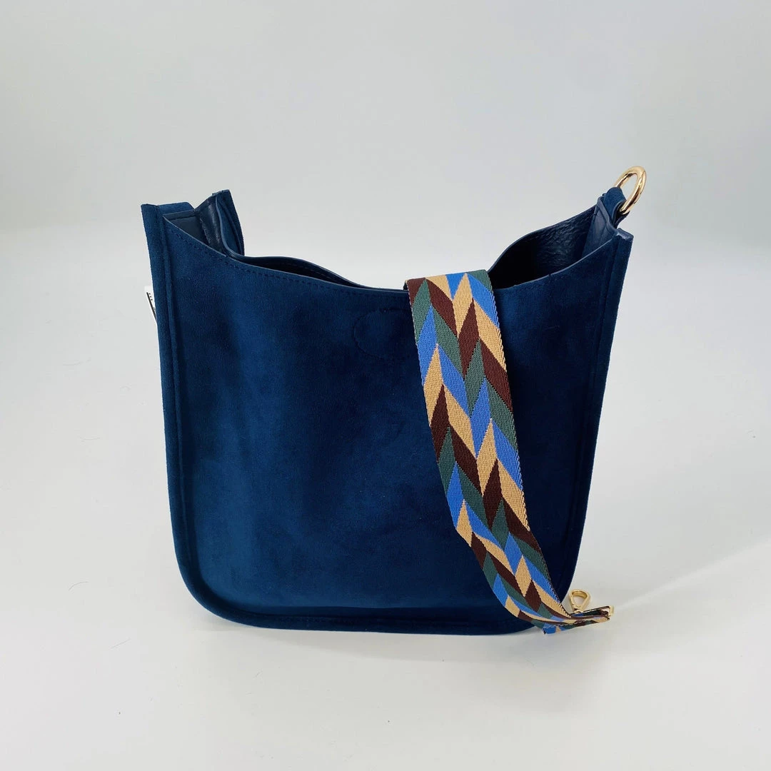 Ahdorned The Large Messenger In Navy With Tapestry Strap 1 Ahdorned The Large Messenger In Navy With Tapestry Strap
