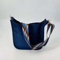 Ahdorned The Large Messenger In Navy With Tapestry Strap