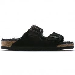 Arizona Shearling - The Birkenstock Shearling Sandal In Black