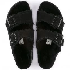 Arizona Shearling - The Birkenstock Shearling Sandal In Black