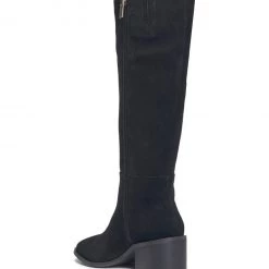 Splendid Shoes The Tall Boot With Mid Stack Heel In Black
