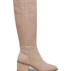 Splendid Shoes The Tall Boot With Mid Stack Heel In Warm Sand
