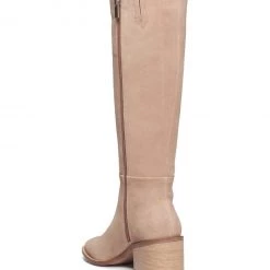 Splendid Shoes The Tall Boot With Mid Stack Heel In Warm Sand